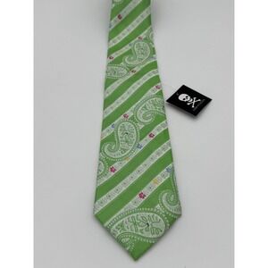 Lord R Colton Studio Tie London Green Paisley‎ Woven Silk Necktie NWT $195